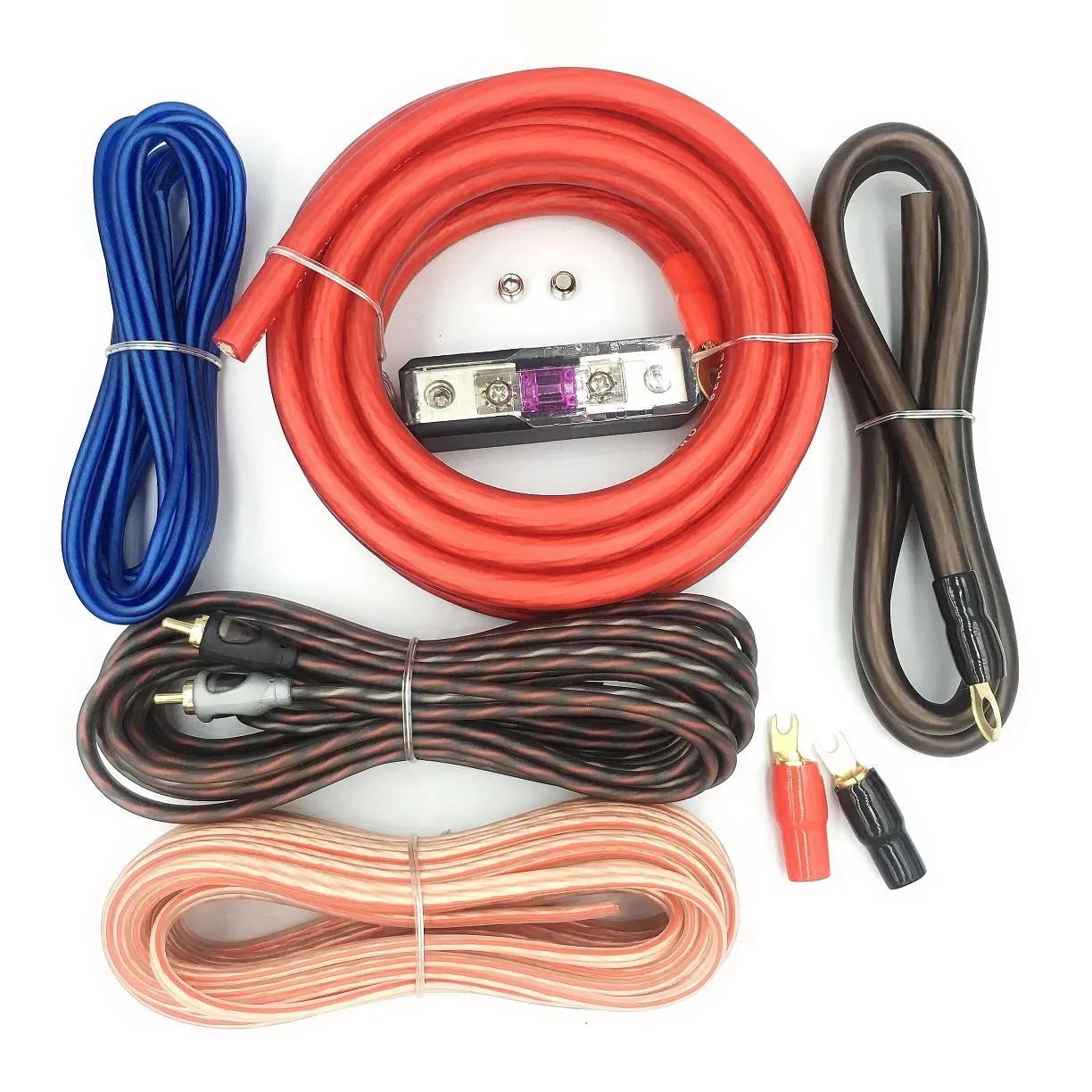 Fabricante Car audio Speaker Amp wiring kit 0/4/8 calibre ofc kit de fiação do amplificador instalar fiação auto subwoofer