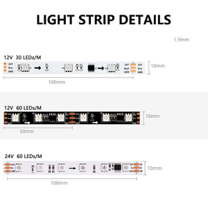 DC12V 24V 5M SM16703LEDマジックカラーストリップ306072LED/m SMD5050防水IP65IP67アドレス指定可能なデジタルピクセルランプバー2811 - Product Image 4