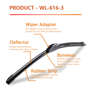 Nhà Máy Bán buôn lưỡi gạt nước phổ mềm không khung gạt nước xe kính chắn gió cần gạt nước cho xe ô tô 99% - Product Image 6