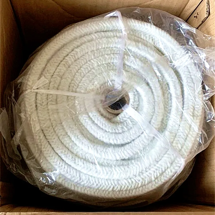 Cuadrado de cuerda de fibra de cerámica resistente a altas temperaturas de aluminosilicato para sellado térmico
