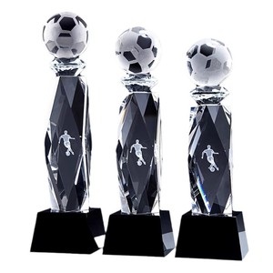 カスタマイズされたロゴのための工場卸売ファンタジースポーツサッカー優勝トロフィーカップ3Dレーザー格安サッカー賞
