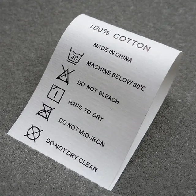 พิมพ์ป้ายสติกเกอร์เทปซักผ้า skin care ฉลากส่วนตัวสำหรับเสื้อผ้า