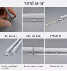 JCL <strong>T5</strong> <strong>LED</strong> Tube Lights RGB Color-Changing Feature Aluminum Lamp Body - Product Image 6