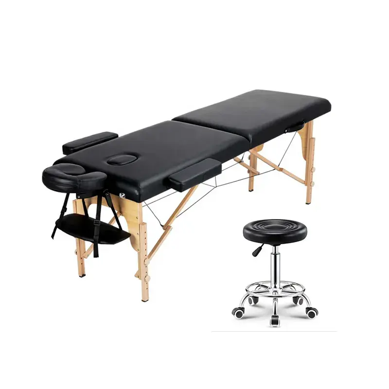 Lettino da massaggio Spa pieghevole portatile regolabile in altezza ampia