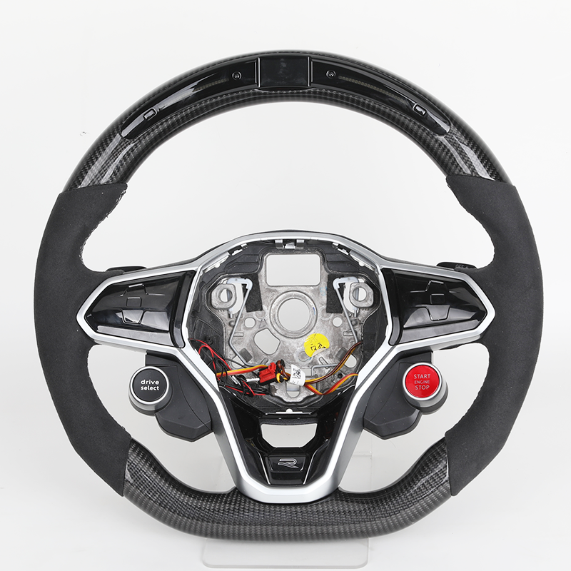 Moitié Alcantara + Carbone + LED + Bouton de démarrage
