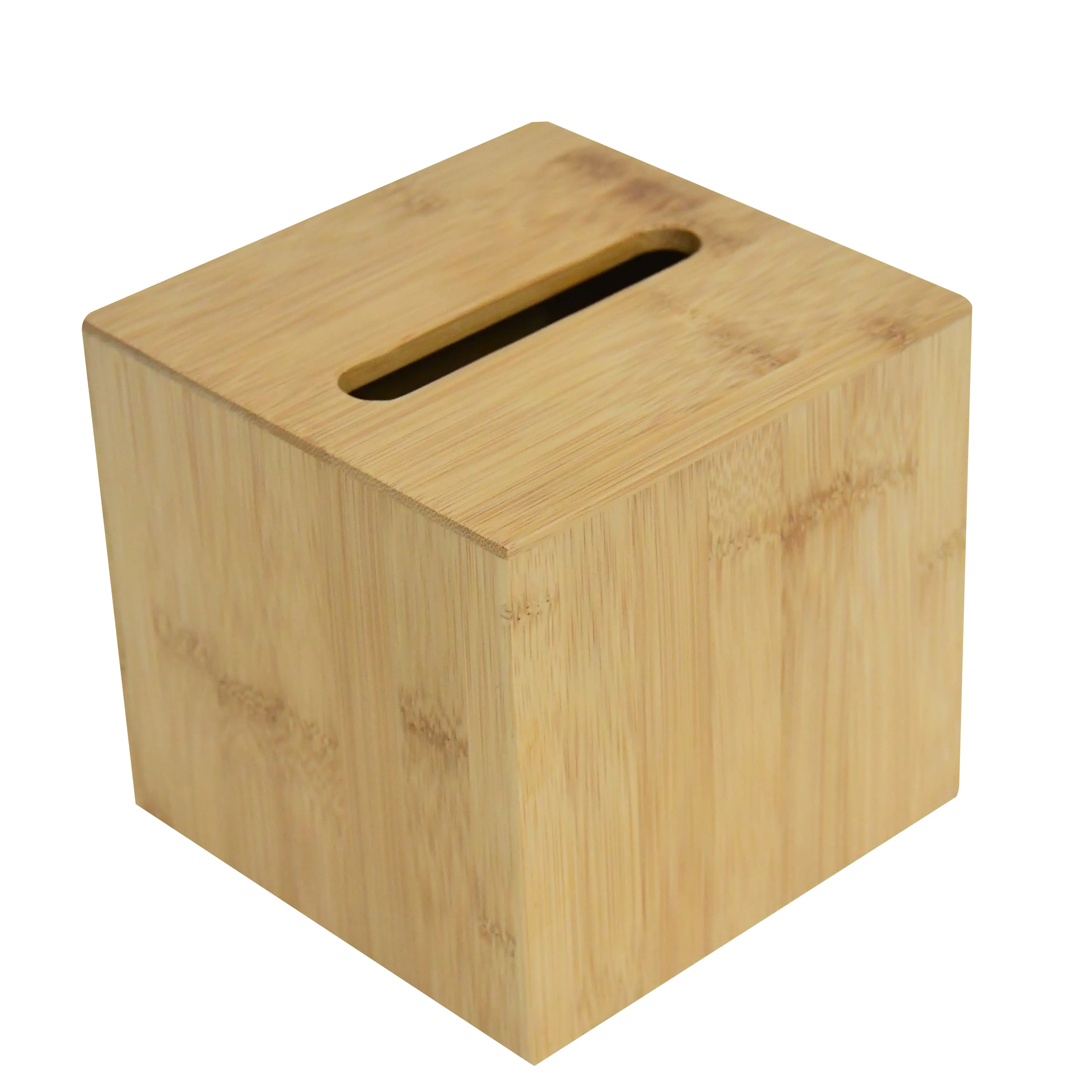 Простой в использовании квадратный деревянный бамбуковый ящик для салфеток с выдвижным дном