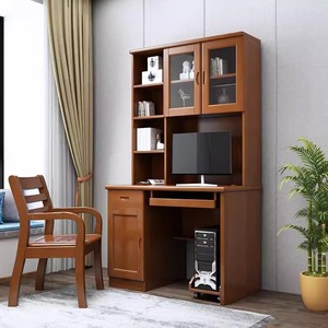 Moderner Stil Vollholz MDF Schreibtisch Buchhandlung Bücherregal Computer tisch Studie Workshop Labor Lernen Taichung Logwood Design - Product Image 4