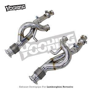 ランボルギーニRevuelto V12 6.5L 2023-2025レーシングスポーツエキゾースト用オートコンペティションダウンパイプヒートシールドストリートヘッダー付き - Product Image 3