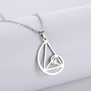 Myshape fibonacci vàng xoắn ốc mặt dây chuyền vòng cổ Tỷ lệ hình học Vòng cổ thép không gỉ thiêng liêng hình học toán học Quà Tặng - Product Image 2