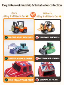 Chất Lượng Cao Mini Diecast Loạt Xe Buýt Kéo Trở Lại Xe Xây Dựng Khối Hộp Hợp Kim Đồ Chơi Cho Trẻ Em Bán Buôn Cho Flea Thị Trường - Product Image 4