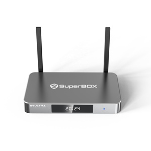 スーパーボックスS6超AndroidスマートTVボックス6K Ultra HD音声制御OEMカスタマイズサポート - Product Image 1