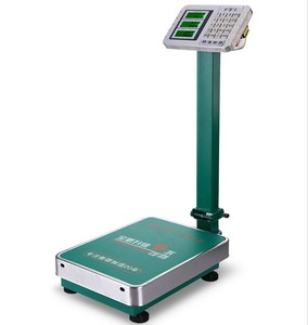 Green Color Painting Square Pole Stronger Frame SS <strong>Indicator</strong> <strong>LCD</strong> <strong>Display</strong> AC Cord Charger Waterproof <strong>Load</strong> Cell Platform Scale - Product Image 1