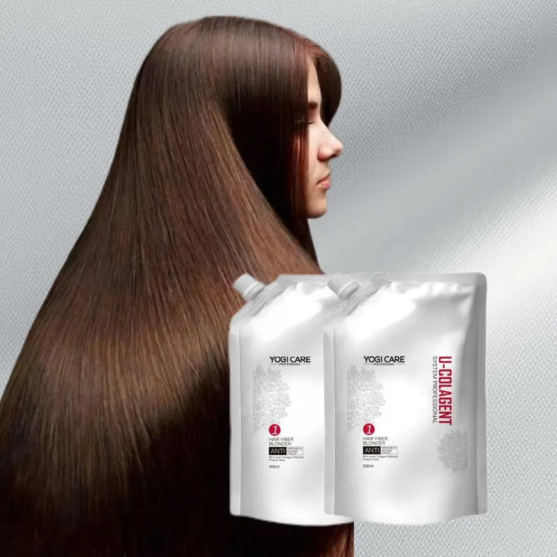 U-colagent 500ml crème lissante pour cheveux à l'acide de fruits réparation de cheveux traitement capillaire nourrissant à base de plantes brillantes