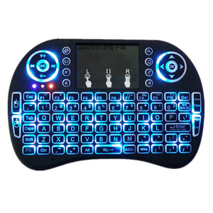 RGB Backlit 2.4G Wireless Mini <strong>Keyboard</strong> I8 Air Mouse Wireless Touchpad Rechargeable Smart Remote <strong>Control</strong> for Set Top Box 92 Keys - Product Image 2