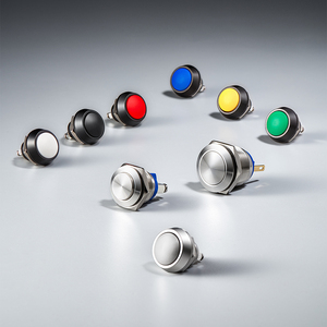 Wenzhou 12mm Momentary Push Button <strong>Switch</strong> 1/2&quot; Mounting Hole <strong>on</strong> <strong>Off</strong> Mini Round Waterproof Black <strong>Piezo</strong> Button RGB - Product Image 5