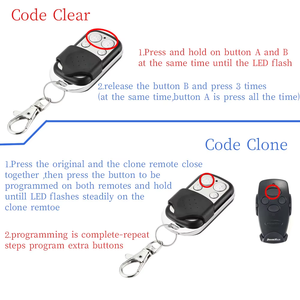 433MHz RF telecomando universale senza fili trasmettitore Auto clonazione duplicatore per porta del Garage CAME telecomandi funzione Clone