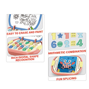 QS Factory Educational Kid <strong>Multi</strong> <strong>Function</strong> 25 Number 10 Digital Animal Cards 4 in 1 Graffiti Drawing Borad Puzzle <strong>Game</strong> <strong>Table</strong> Toys - Product Image 4