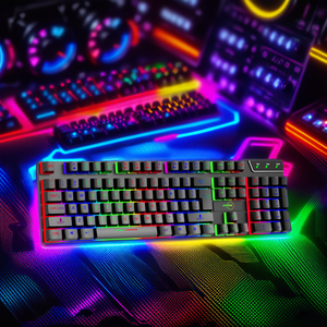 Teclado mecánico para juegos de perfil bajo, ultradelgado, personalizado, de alta calidad, con interruptor de colores mezclados, teclas retroiluminadas con cable LED - Product Image 2