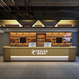 Gece kulübü mimarisi ticari Bar mobilyaları Led ışık Bar sayacı Modern Bar sayacı tasarımı - Product Image 1