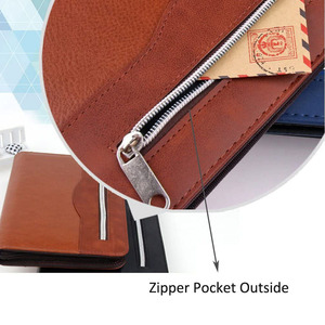 Portable <strong>Calculator</strong> Planner Multi-function Loose-leaf Binding Briefcase Zipper Portfolio Folder Premium Leather Binder <strong>Notebook</strong> - Product Image 4