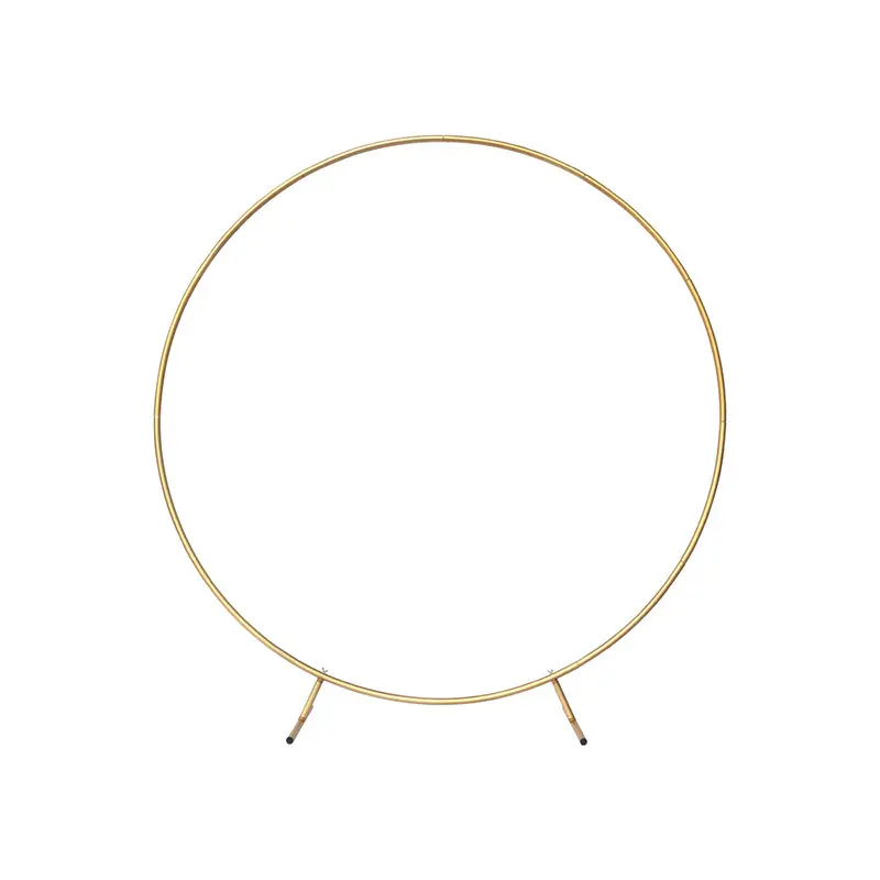 Fancy Round Circle Gold Metal Frame Wedding Backdrop Balloons Party Decorations Arch Background Stand Event Decor