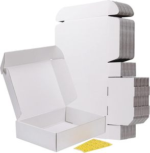 GMI 11x8x2 Inches Shipping Boxes Set of 25 White Small Corrugated Cardboard <strong>Box</strong> Mailer Boxes for Packing Small Business - Product Image 1