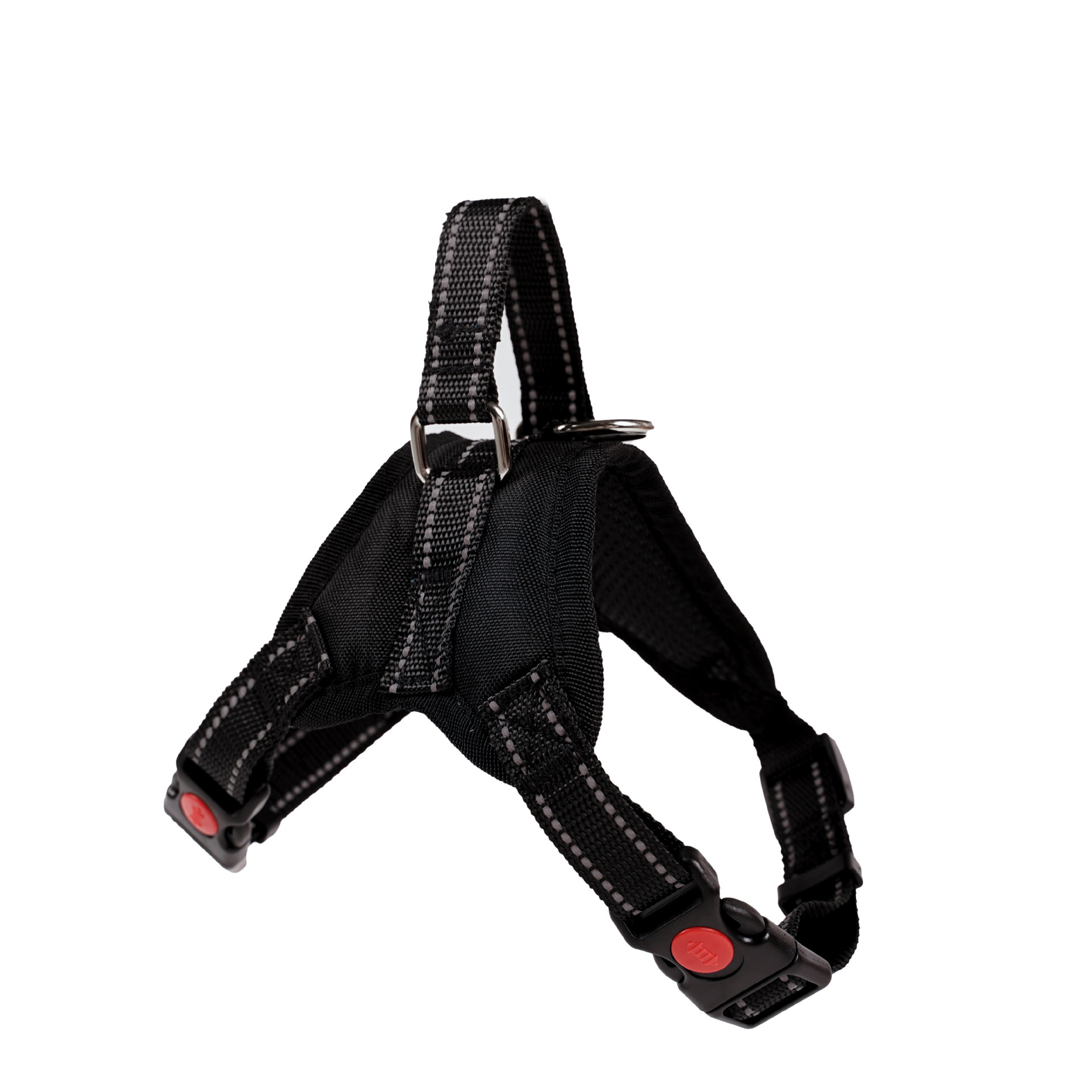 Black large dog harness