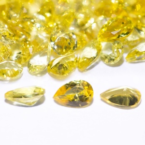 Fine Gems Yellow Natural Corundum Loose Gemstones Clean Clarity Quality 5A 2x4mm <strong>Pear</strong> Cut Yellow Sapphire From Sri Lanka