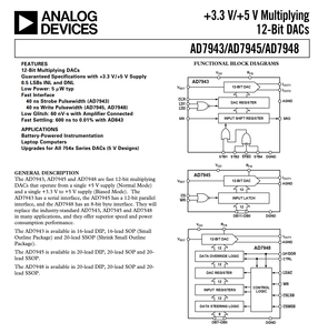 集積回路AD7945BRSZ E-TAG AD7945BRSZ IC DAC 12BIT MULTIPLYING 20-SSOP電子部品