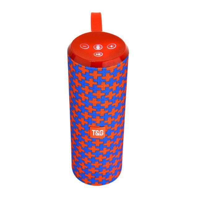 Red with blue