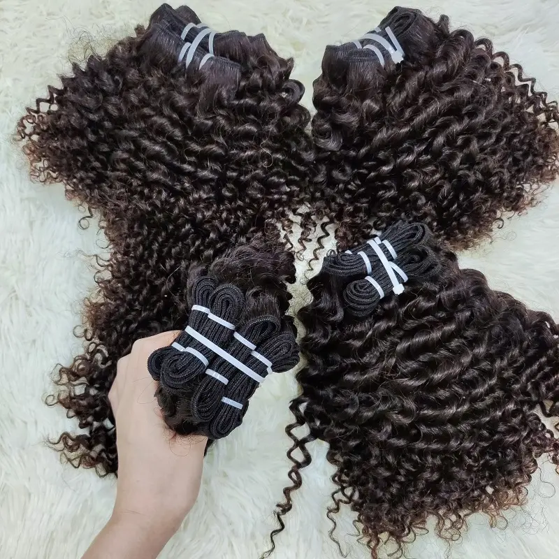 LetsFly Water wave Natural Virgin Human Hair Extension Bundles Wholesale Kinky Curly Raw Brazilian Hair Weft