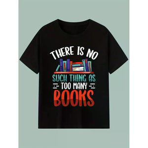 DB [tatil Cheer] kitap vers' 'pamuk T-Shirt 100% ekip boyun kısa kollu animasyonlu desen "böyle bir şey çok fazla yok" - Product Image 1