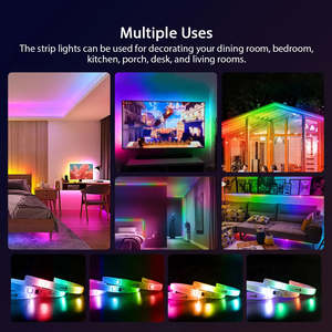 RGBIC LED şerit ışıkları IP65 su geçirmez noel ışık colorchristmas etkisi DIY segmenti ile noel ağacı dekorasyon için - Product Image 3