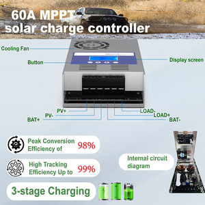 Wifi 60a MPPT Photovoltaik-Panel-Controller LCD-Display 12/24/36/48V Auto Solar Laderegler für Lithium-Blei-Säure-Batterie