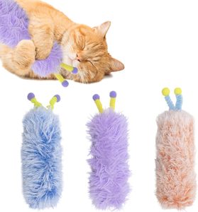 Juguetes de hierba gatera directos de fábrica, juegos de gatos de autoentretenimiento de felpa larga, gatos divertidos duraderos con función chirriante multicolor - Product Image 1