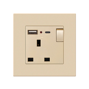 電気キッチンユニット2025木製パターン英国ライトウォールスイッチ1ギャング2WayシングルダブルタイプC USBソケット - Product Image 2