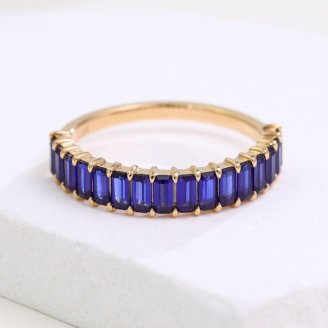 แหวนอัญมณีแล็บโกลด์ 14k