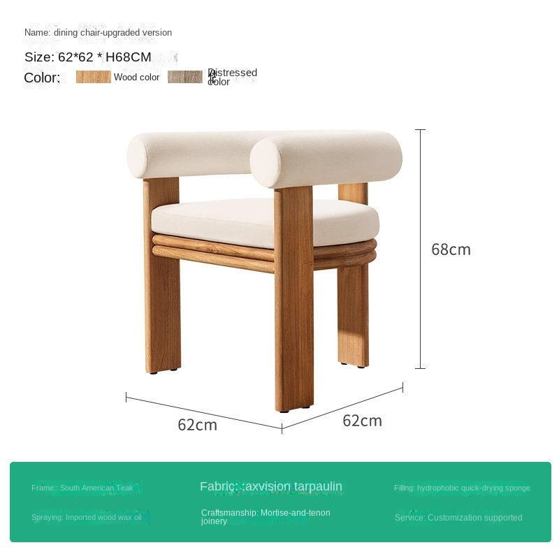Chaise de salle à manger (teck d'Amérique du Sud) - Version améliorée