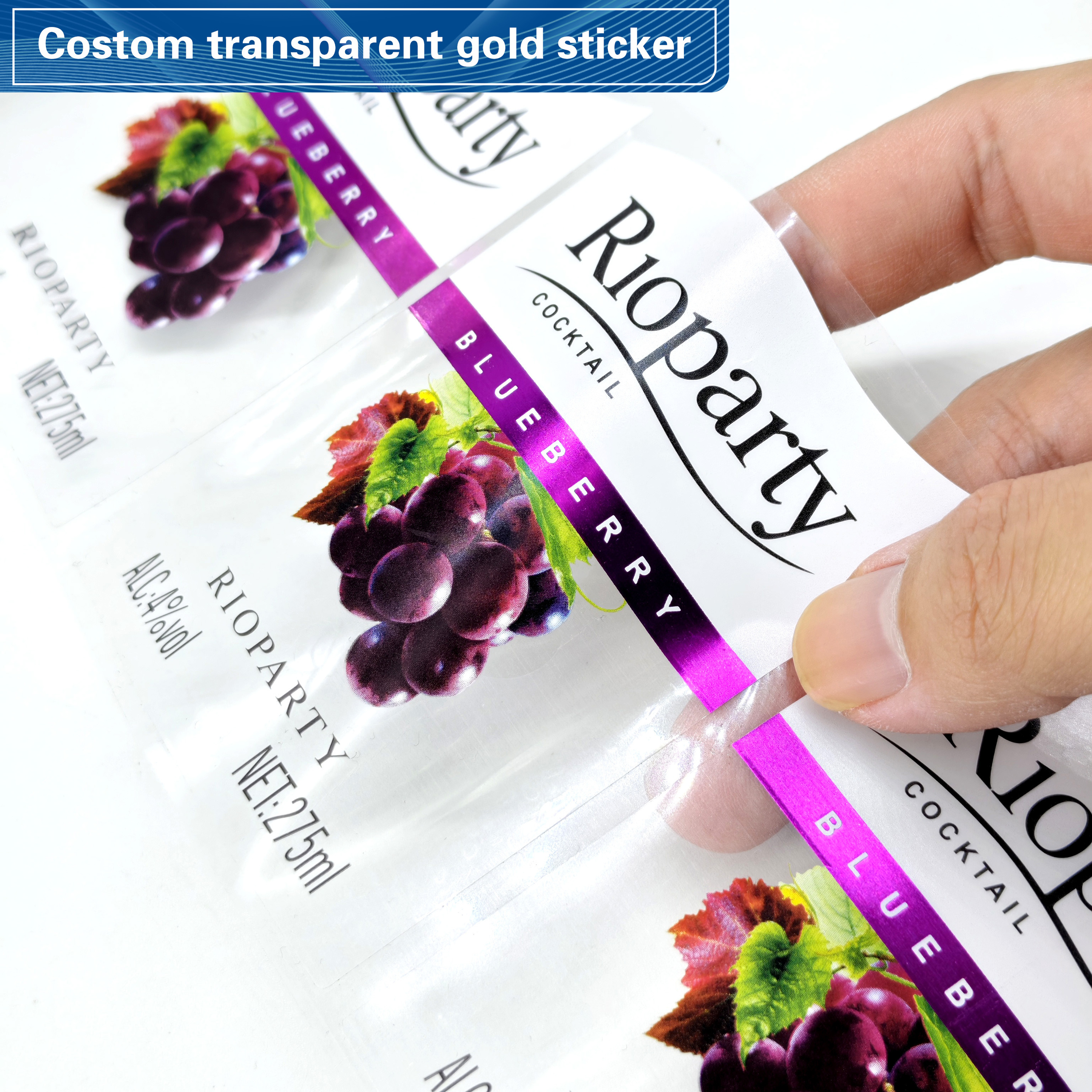 Transparent color printing with hot stamping