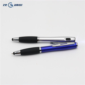 Zeamor lapiz promozionale logo personalizzato 3 in 1 multi funzione del telefono penna dello stilo di tocco HA CONDOTTO LA luce del flash con la torcia - Product Image 3