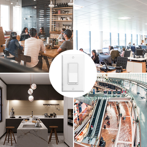 UU. Estándar Alexa APP Control Tuya Smart 3 Way Light Interruptor de pared de lujo Enchufes Wifi Dimmer Interruptores Automatización del hogar con cable 220V - Product Image 4