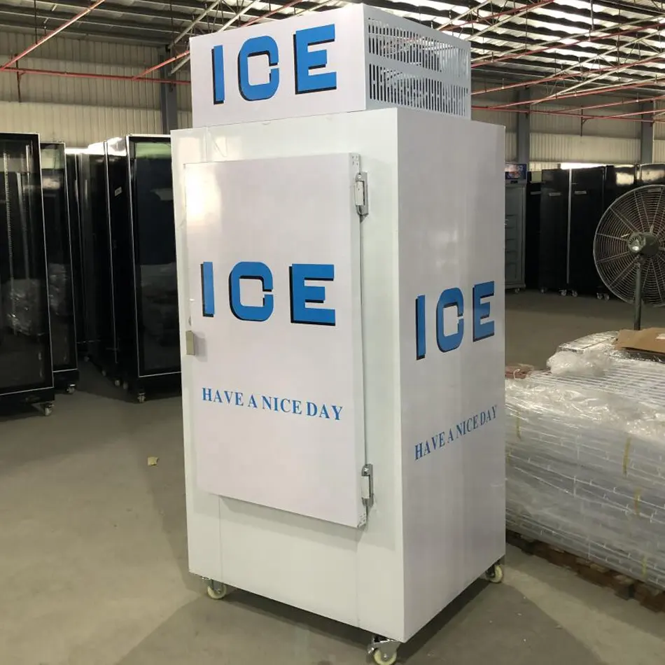 Comercial Ensacado Ice Vending Machine Dispenser Storage Bin Freezer Merchandisers Box