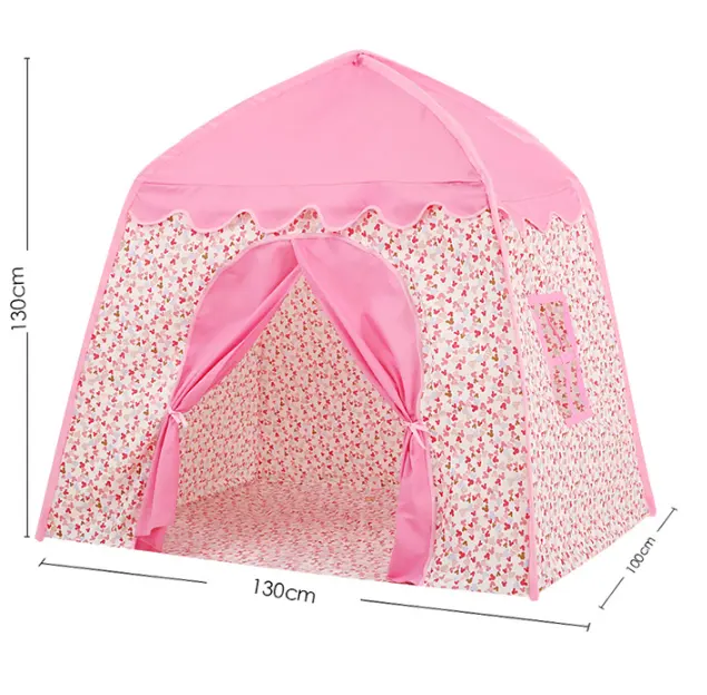 Personalizzazione tenda da gioco rosa per bambini/giocattolo da casa per uso interno ed esterno tenda da Tepee per bambini Princess Castle Child Room