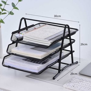 Office Supplies Wire Mesh Metal Three-layer <strong>File</strong> Rack Data Storage <strong>File</strong> Rack Data Drawer Type - Product Image 5