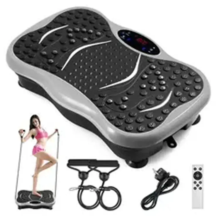 Multi Funcional Bluetooth Touching Screen Vibração Plataforma Crazy Body Slimmer Fit Massagem Exercício Equipamento Vibração Placa