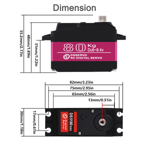 Dual Axis Robot <strong>Servo</strong> 80KG 7.4V <strong>Servo</strong> High Torque Metal Gear <strong>RC</strong> Digital <strong>Servo</strong> With U-Shaped Mount for 1/5 <strong>RC</strong> Car Robotics