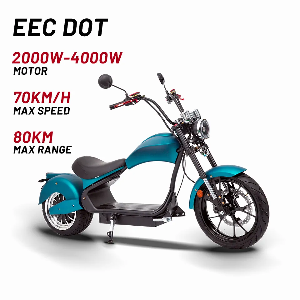 MH3 ไฟฟ้าStreetbike Citycoco Eสกูตเตอร์ 4000W 60V DOT EU CoC EECสําหรับผู้ใหญ่