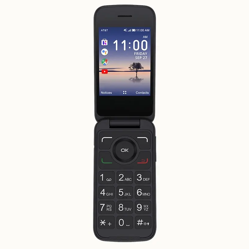 Dual LCD Unlocked Original Refurbished used flip phone for Alcatel Go flip 3 4052Z