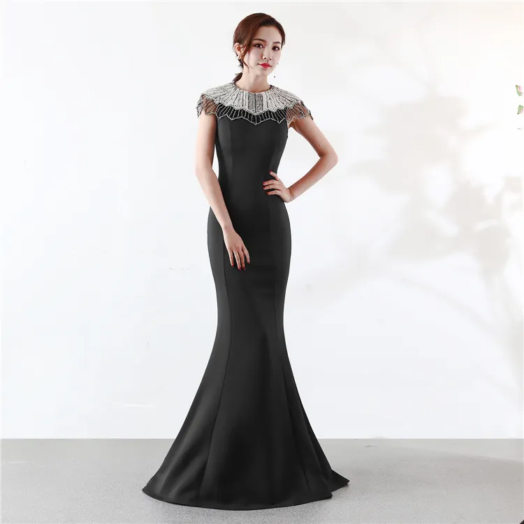 16038-1 # Noiva de casamento longo banquete elegante Fishtail vestido de noivado