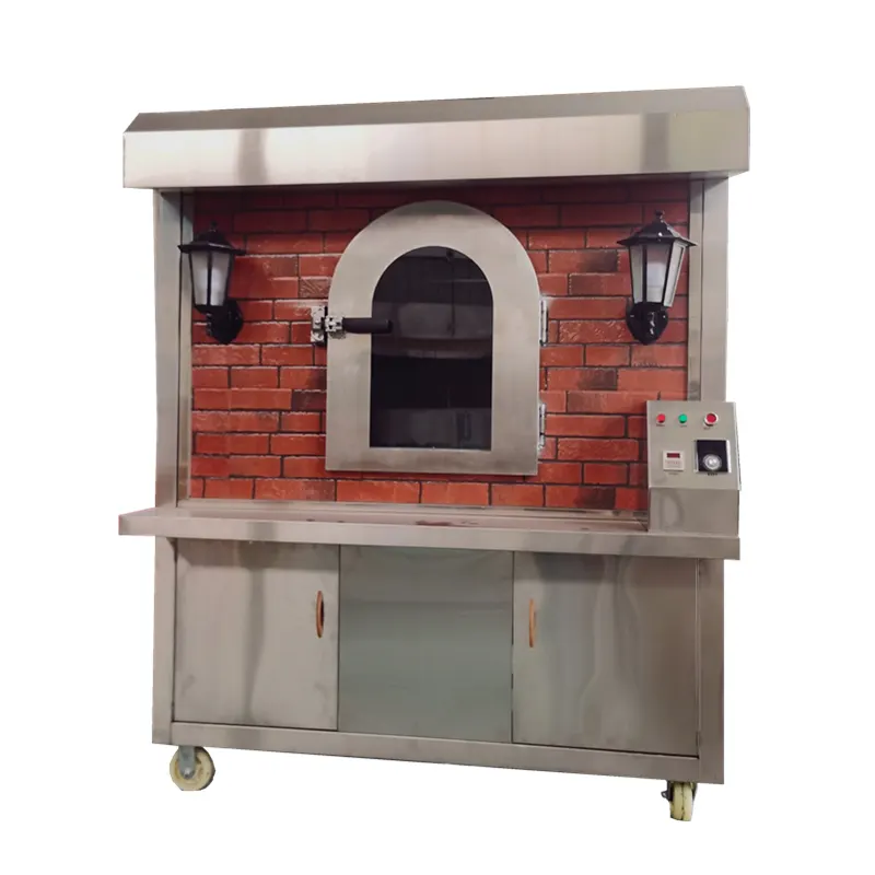 Máquina de caja de parrilla de carbón, equipo de horno colgante rotatorio de pollo asado y pato de Beijing, horno de Gas automático, horno de oveja asada